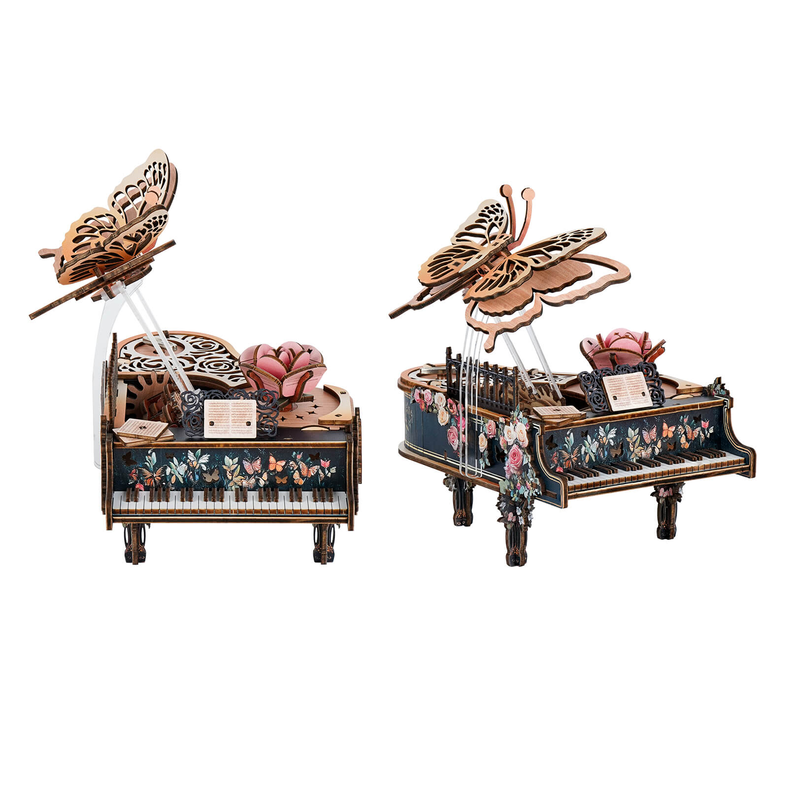 Floral Waltz – DIY Wooden Music Box, 3D Puzzle Craft Kit