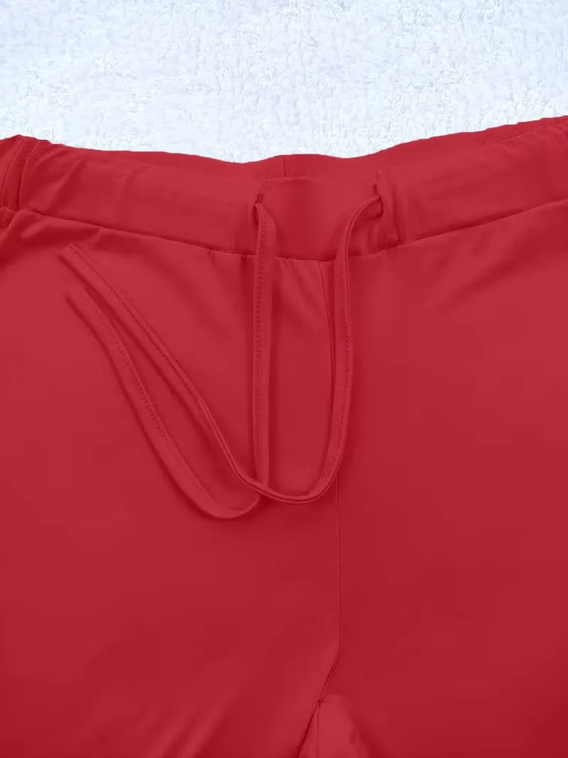 Women's Casual Fashion Long Pants, Unique Print, Drawstring Waist, Milk Silk Yoga Pants