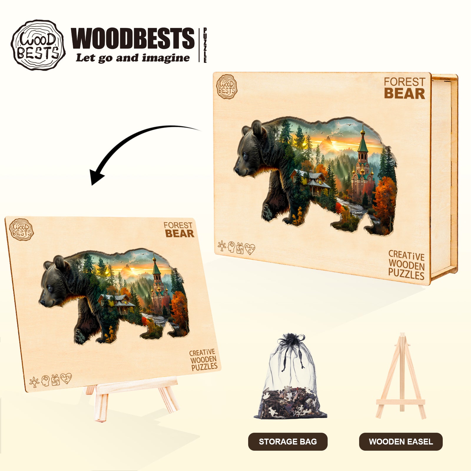 Forest Bear Wooden Jigsaw Puzzle
