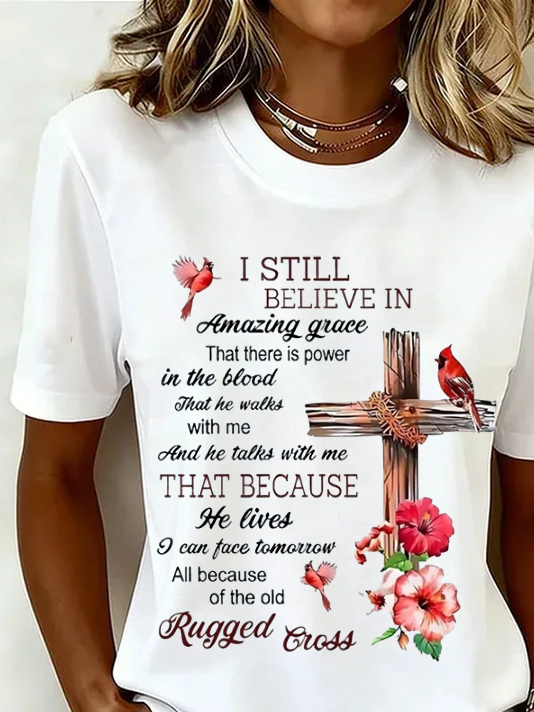 Women's Mother's Day Short Sleeve T-shirt Summer White Text Letters Printing Jersey Crew Neck Daily Going Out Casual Top