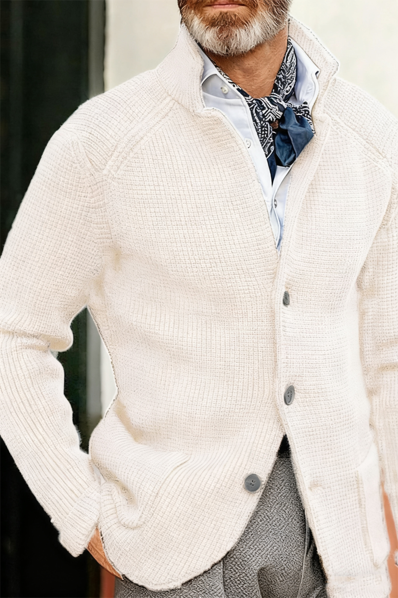 Textured Knit Cardigan Sweater Coat