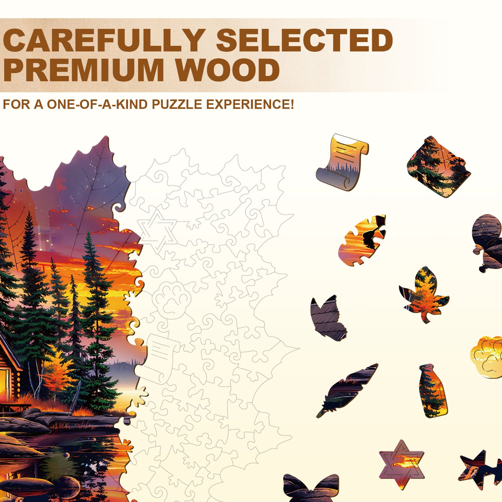 Autumn scenery Wooden Jigsaw Puzzle