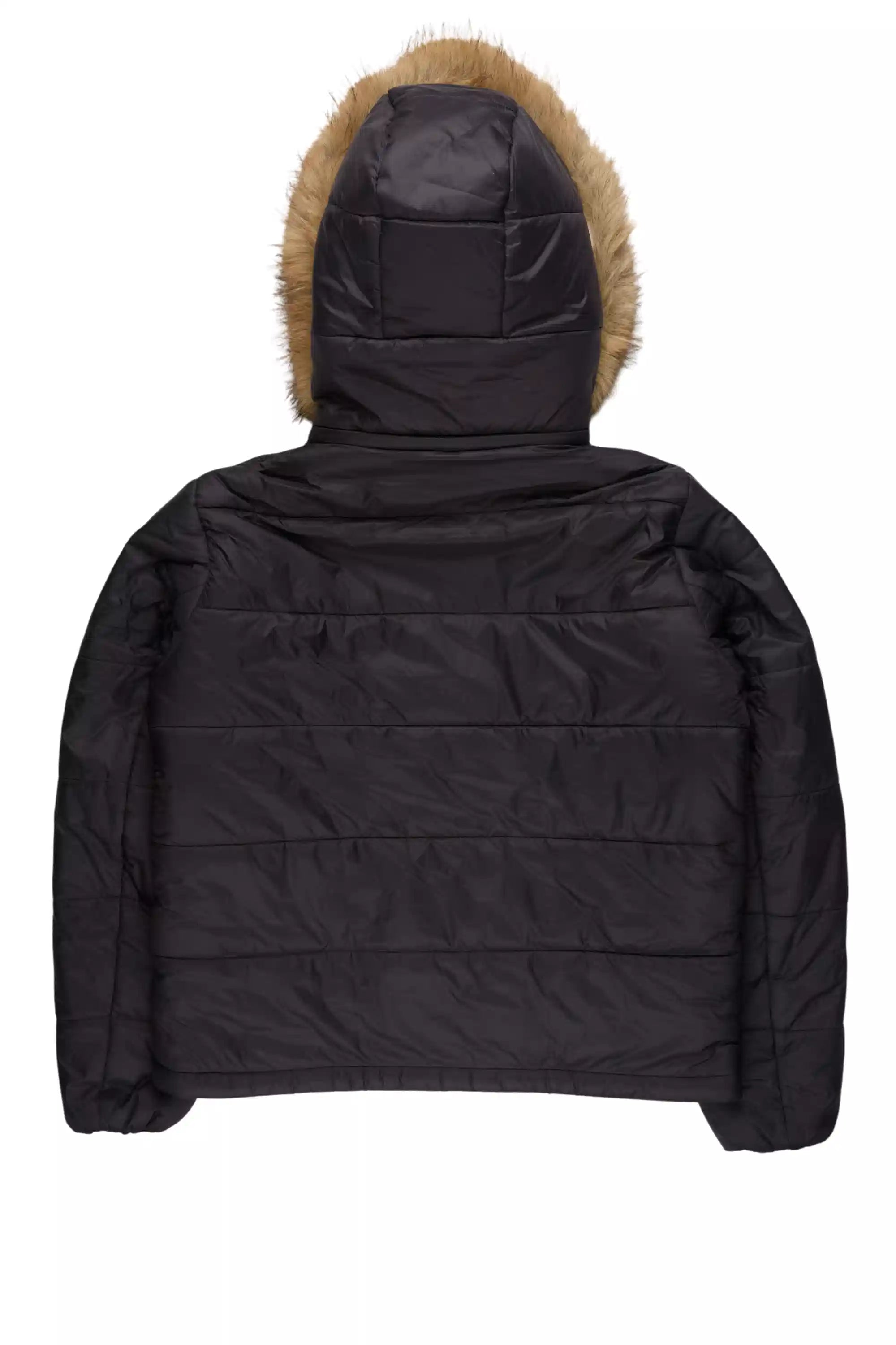 Marlona Black Oversized Puffer Jacket