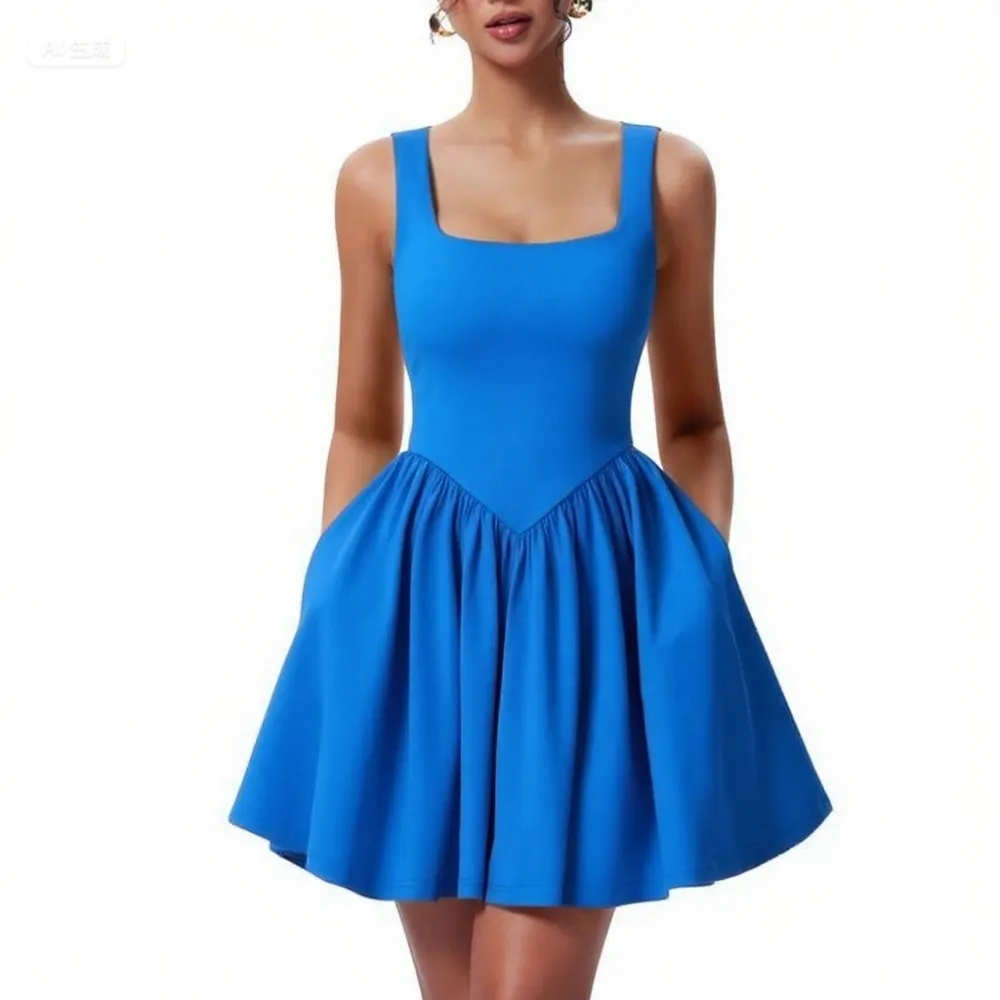 Lady's summer sleeveless V-neck A-line skirt (Just $3 Each!)