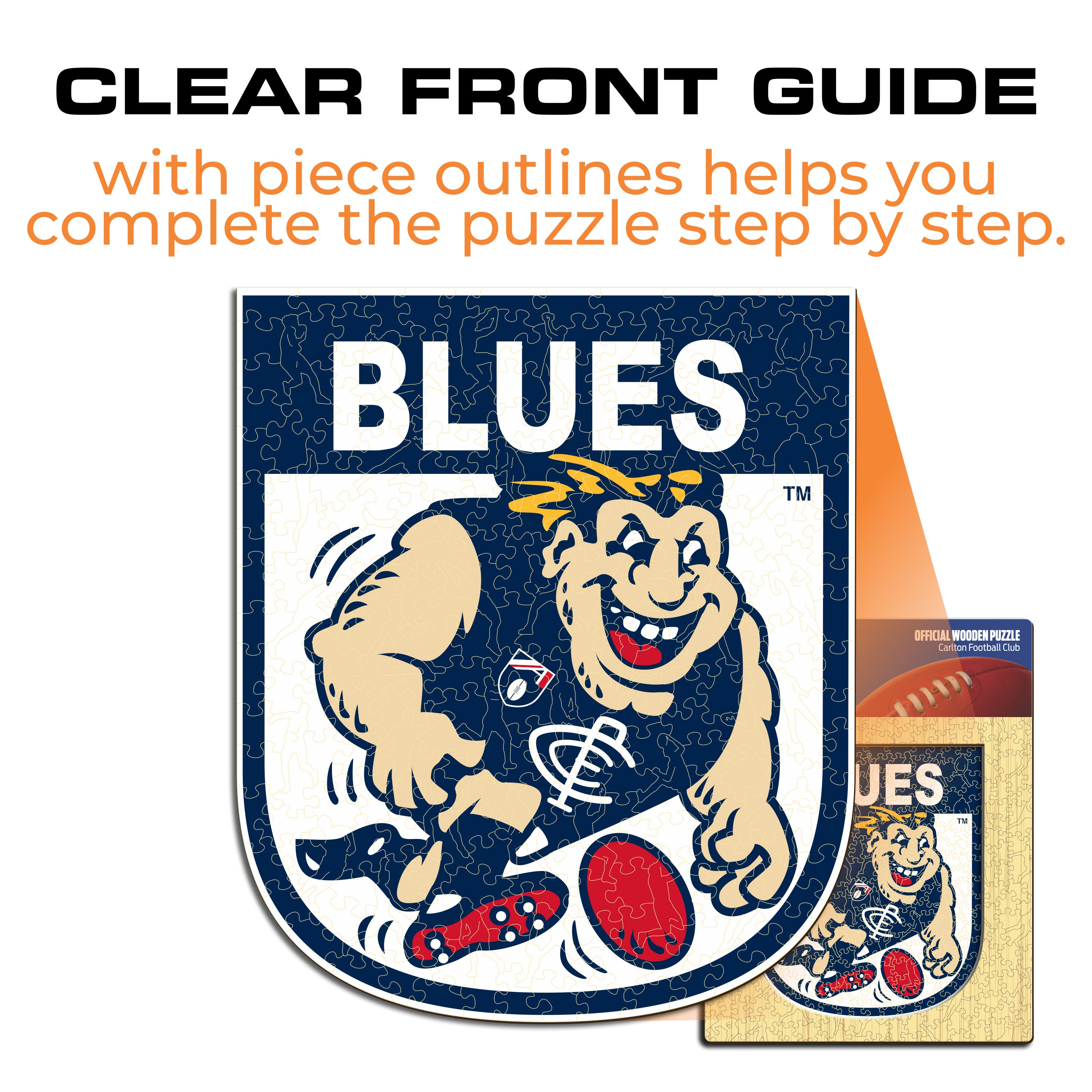Carlton FC Retro Mascot - Wooden Puzzle