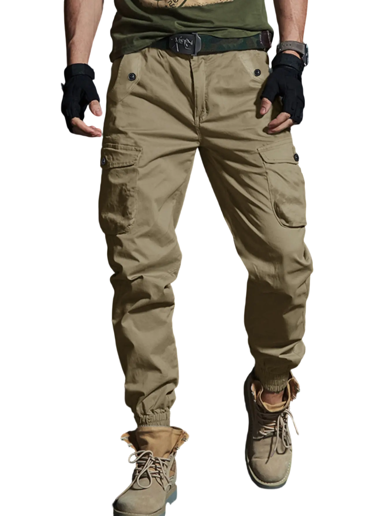 Tactical Cargo Joggers with Multi-Pocket Design - Rugged Style for Outdoor & Urban Adventures
