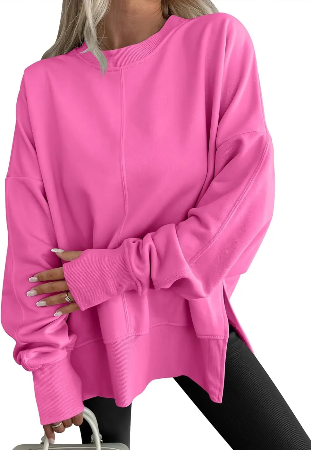 Women Oversized Sweatshirts Thumbhole Long Sleeve Hoodies Shirts