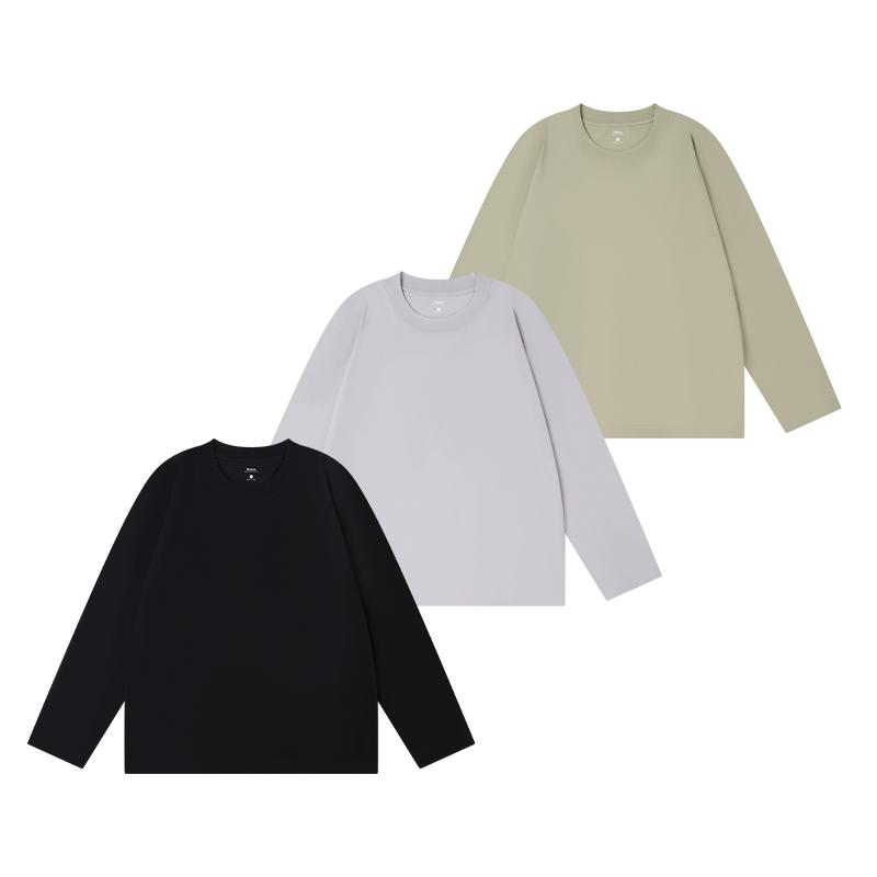 Heavyweight Long Sleeve 100% Cotton Shirts Solid Color Loose Fit Fade Proof