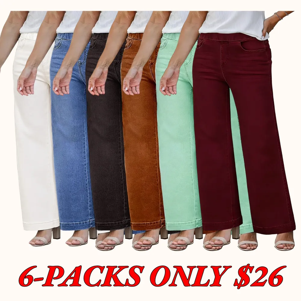 Plus Size Straight-Leg High-Waisted Stretch Jeans for Women