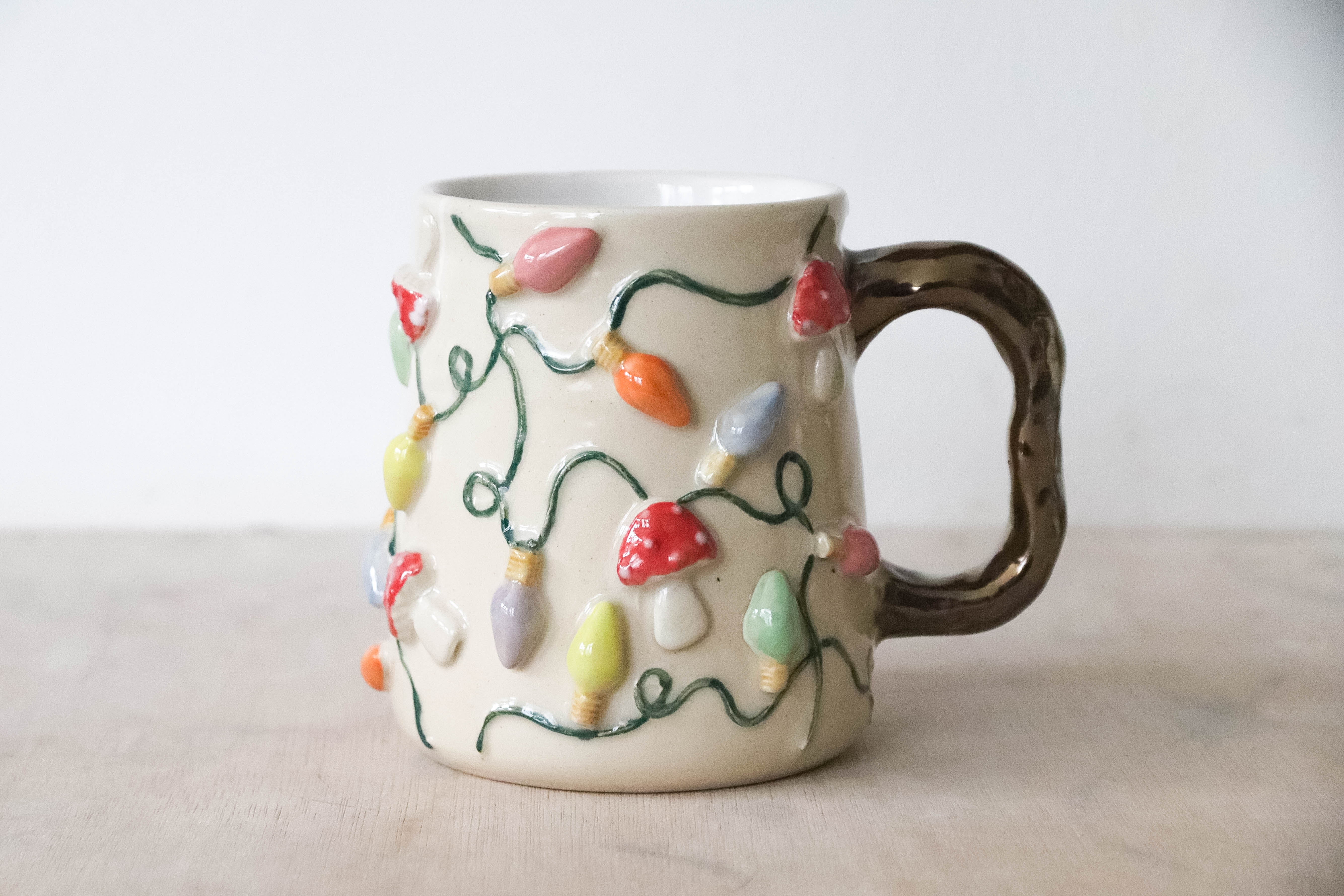 Toadstool Fairy Lights Stoneware Mug