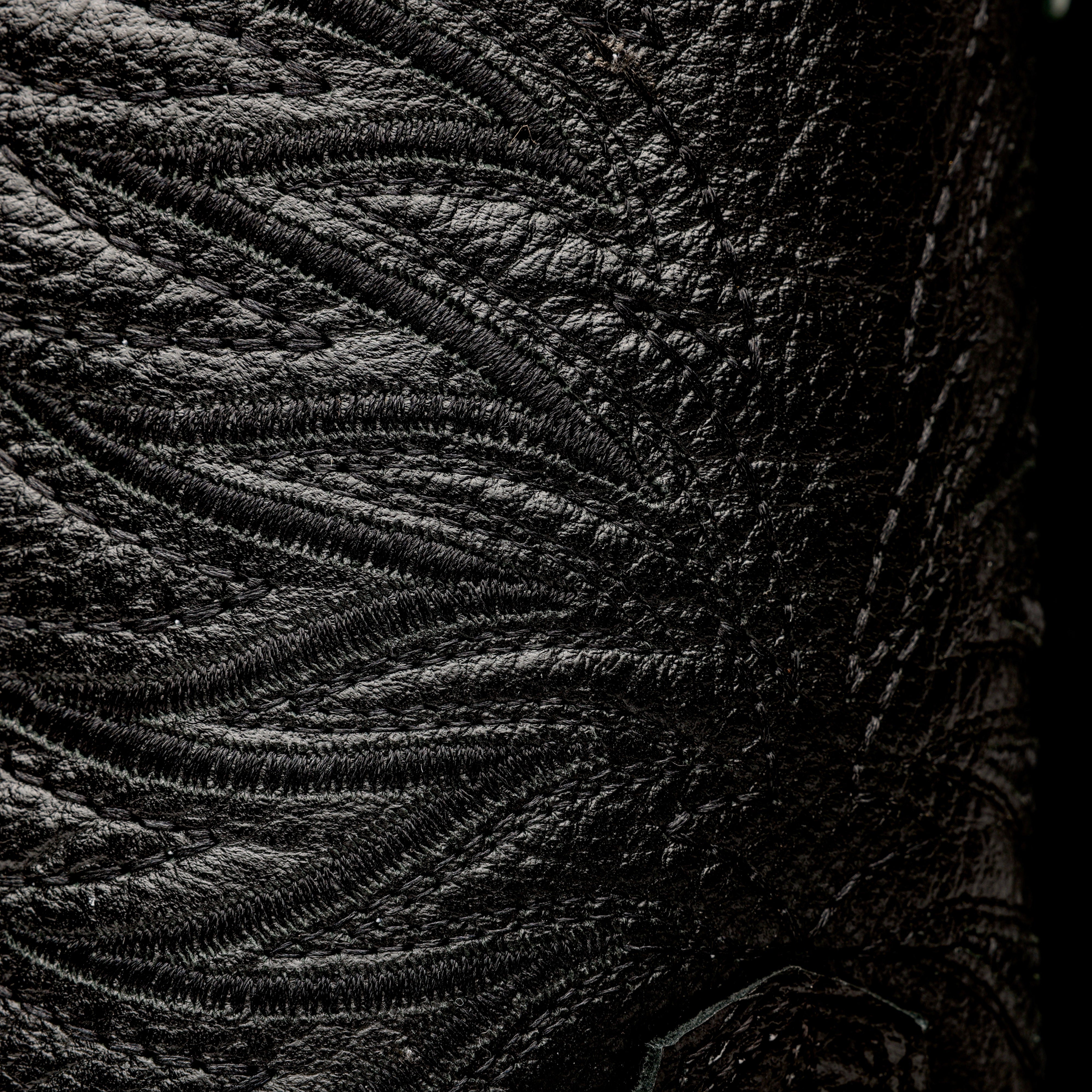 Black Pirarucu Leather Boots With 3D Lightweight BLACK EDITION Sole - Composite Toe