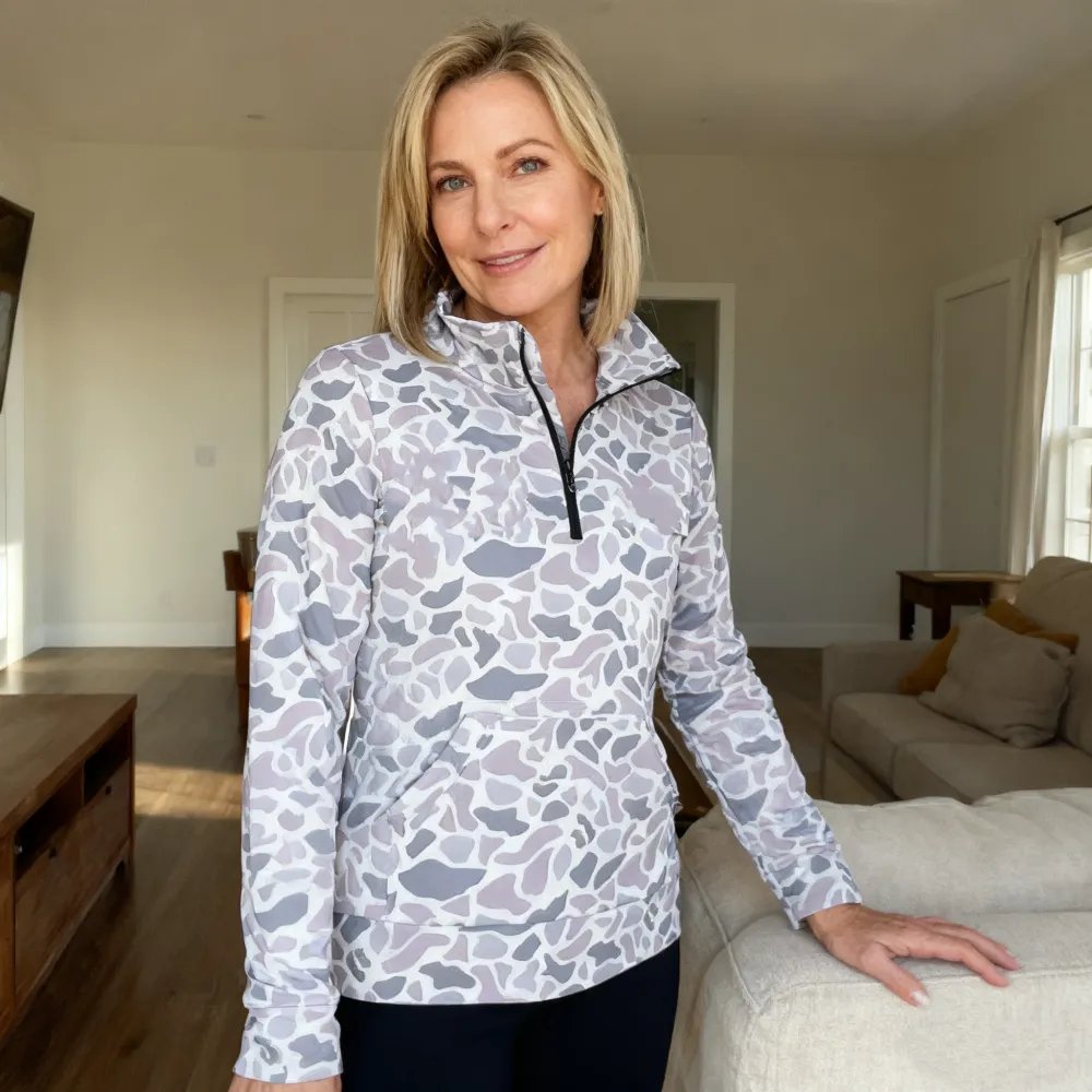 Women Camo Hunting Pullover Top Season Adult