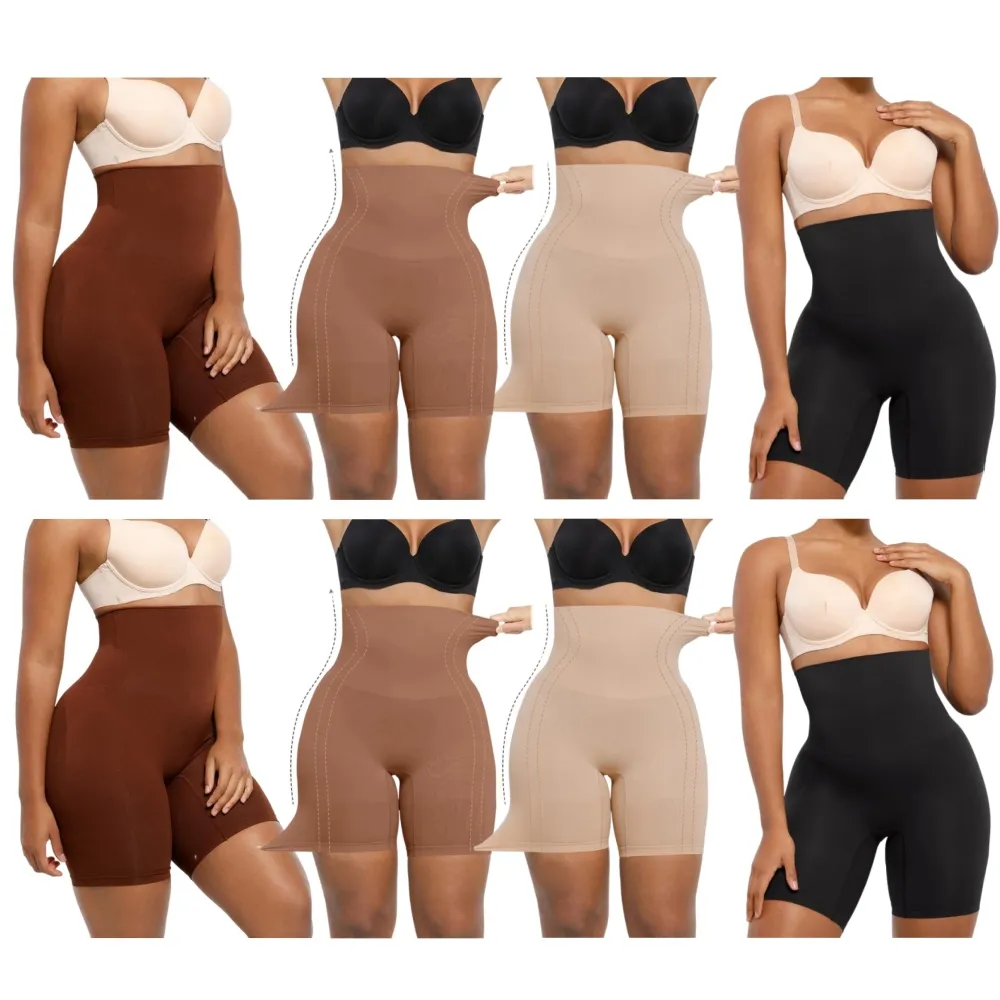 Seamless High Waisted Sculpting Shorts Women Body Shaper