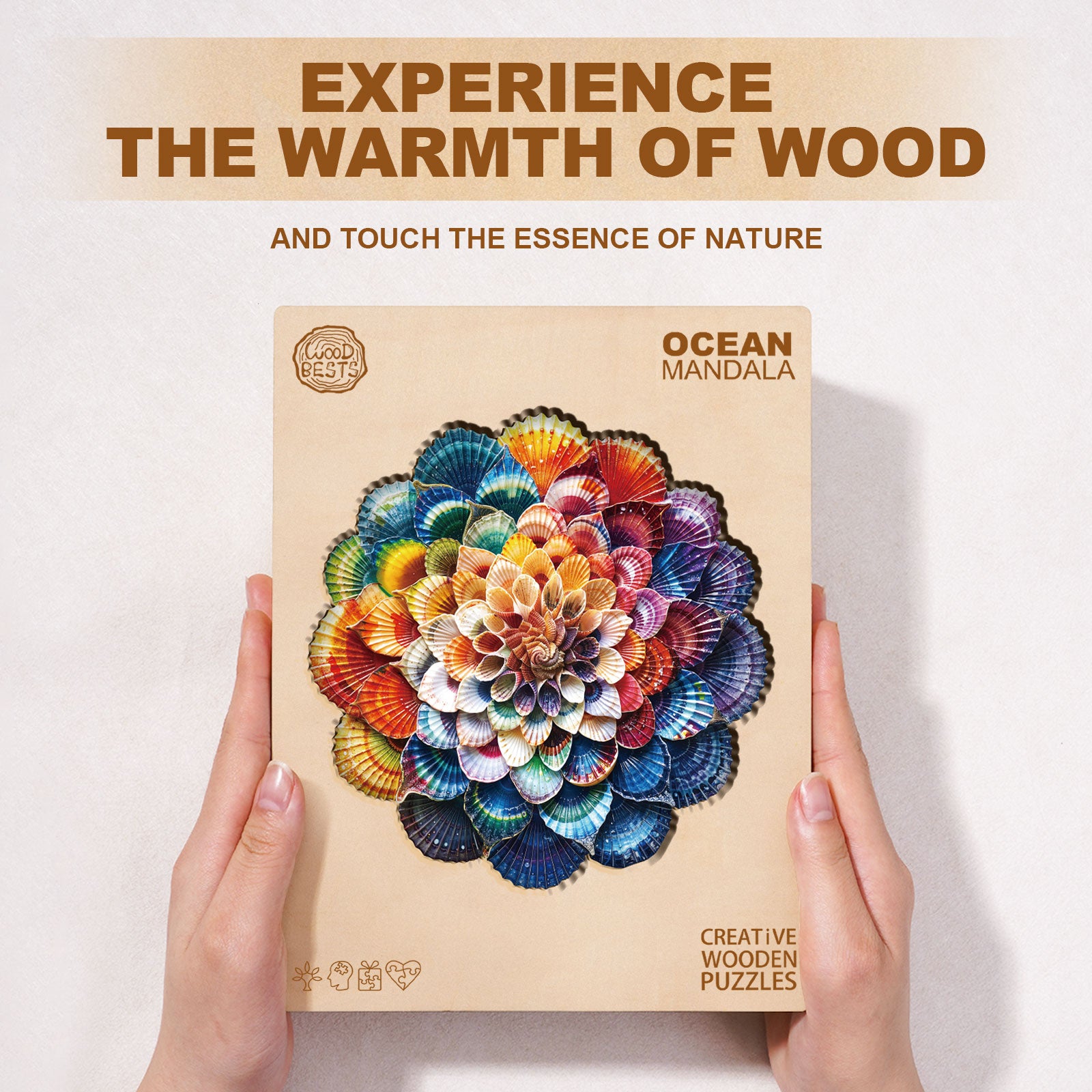 Ocean Mandala Wooden Jigsaw Puzzle