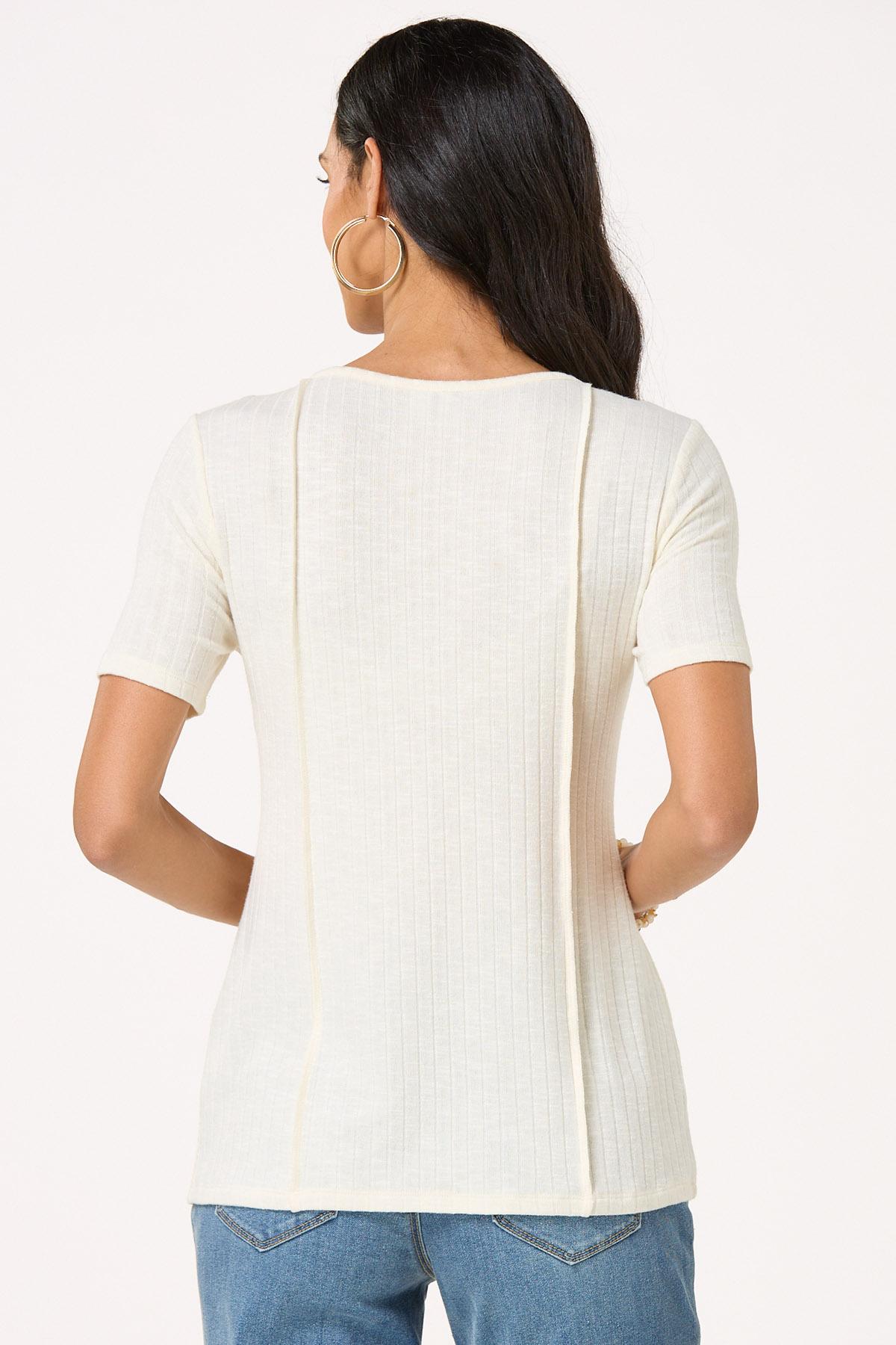 Floral Lace Panel Henley