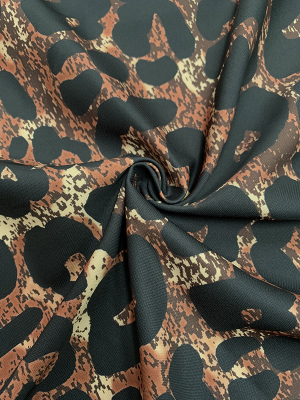 Flared Sleeves Long Sleeves Leopard Printed Round-Neck Jumpsuits