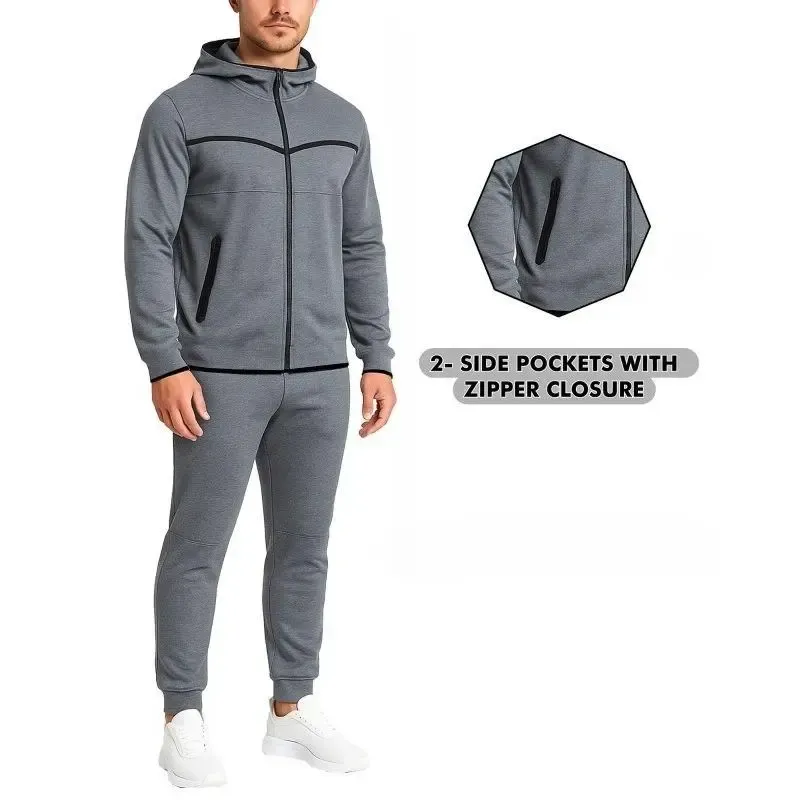 Men's Striped Tracksuit Set - 2 Full Sets