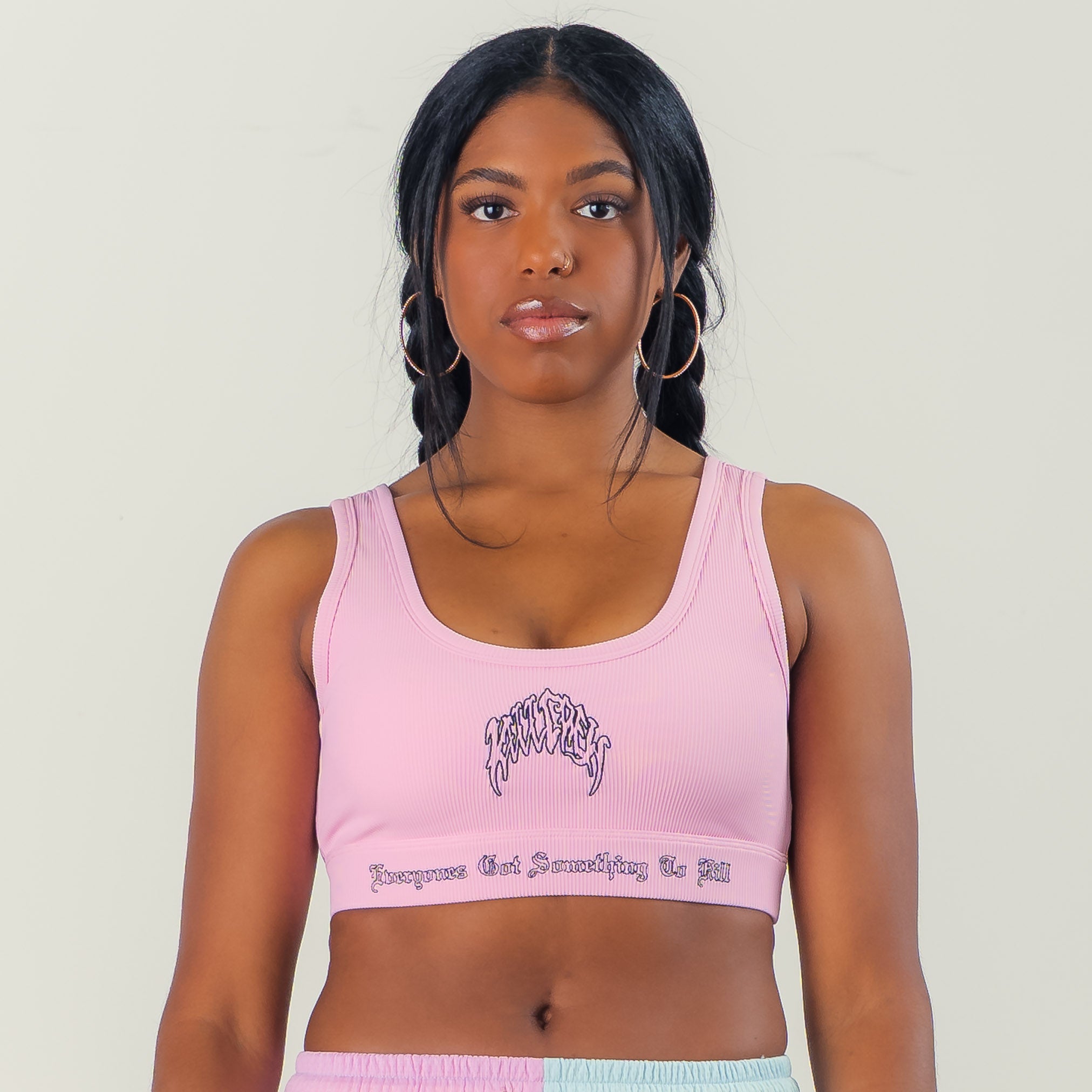 KILL CREW RIBBED SPORTS BRA - PINK