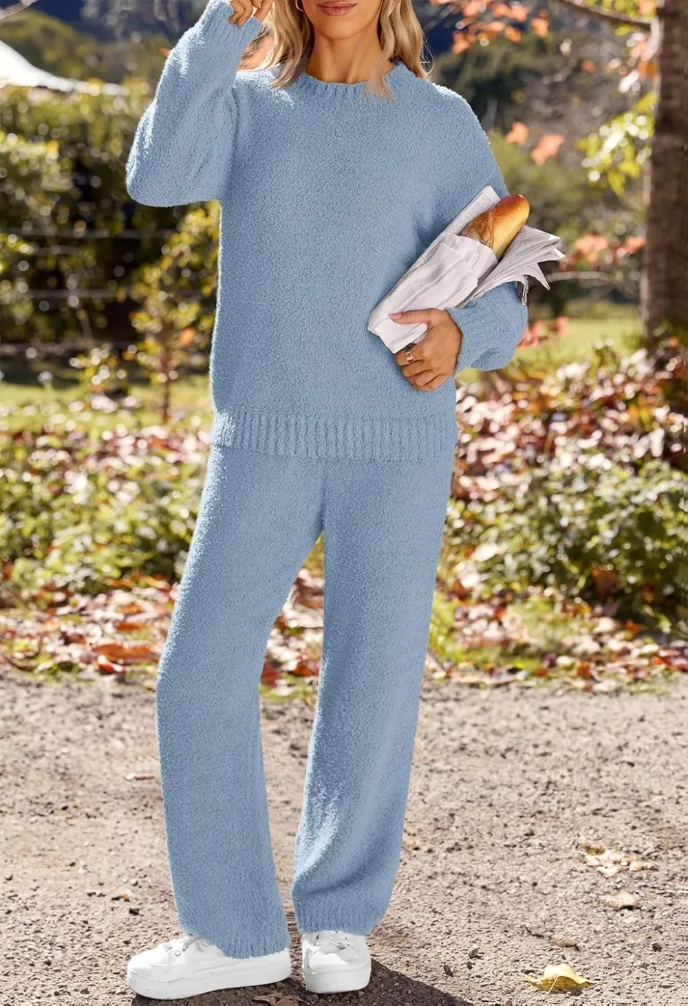 Womens Pajama Sets 2025 Fall Lounge Sweater Set