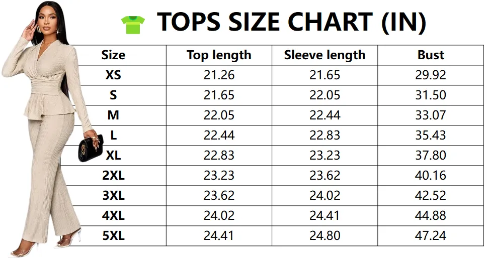 Elegant V-Neck Long Sleeve Top & Wide Leg Pants Set