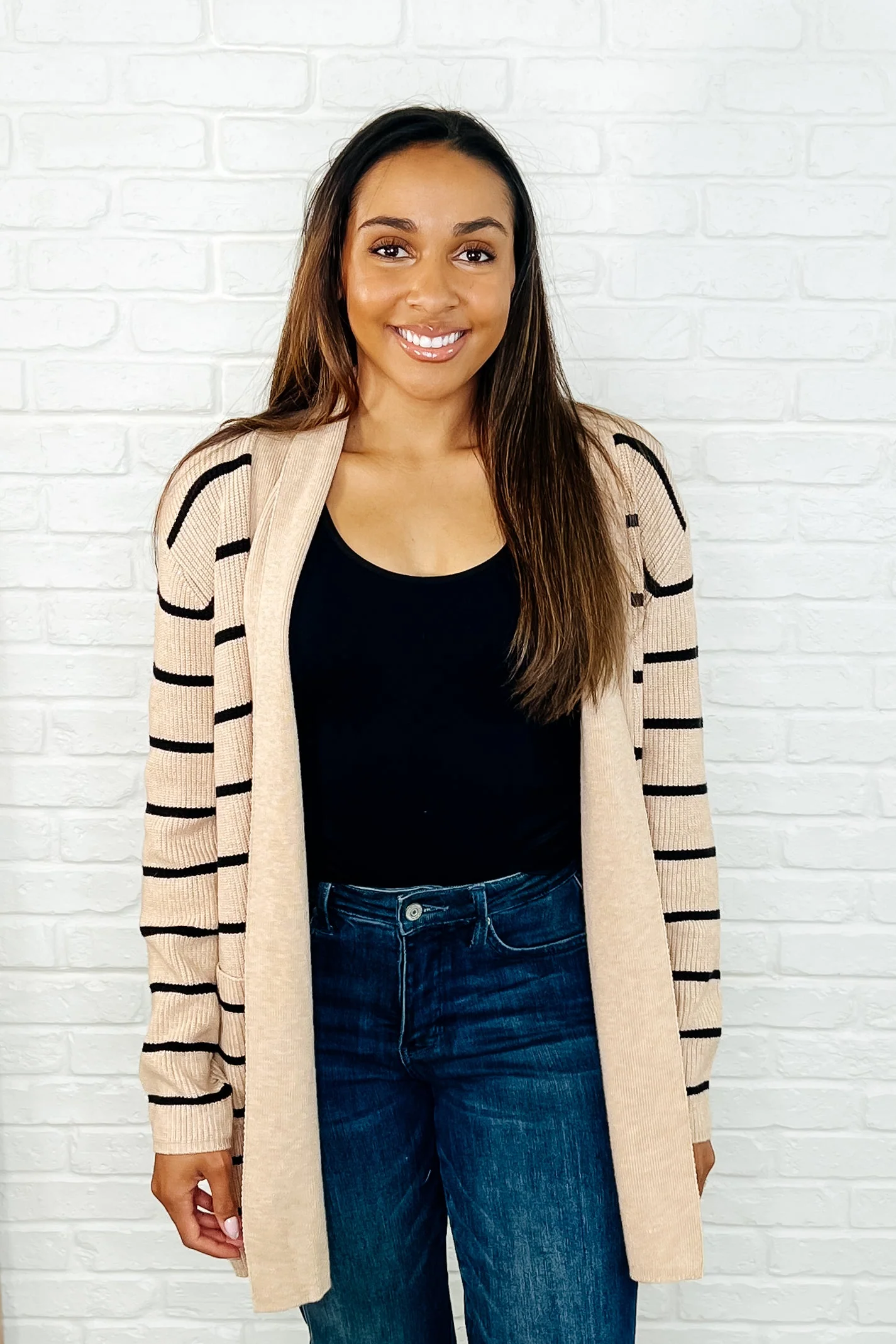 Under Wraps Striped Cardigan