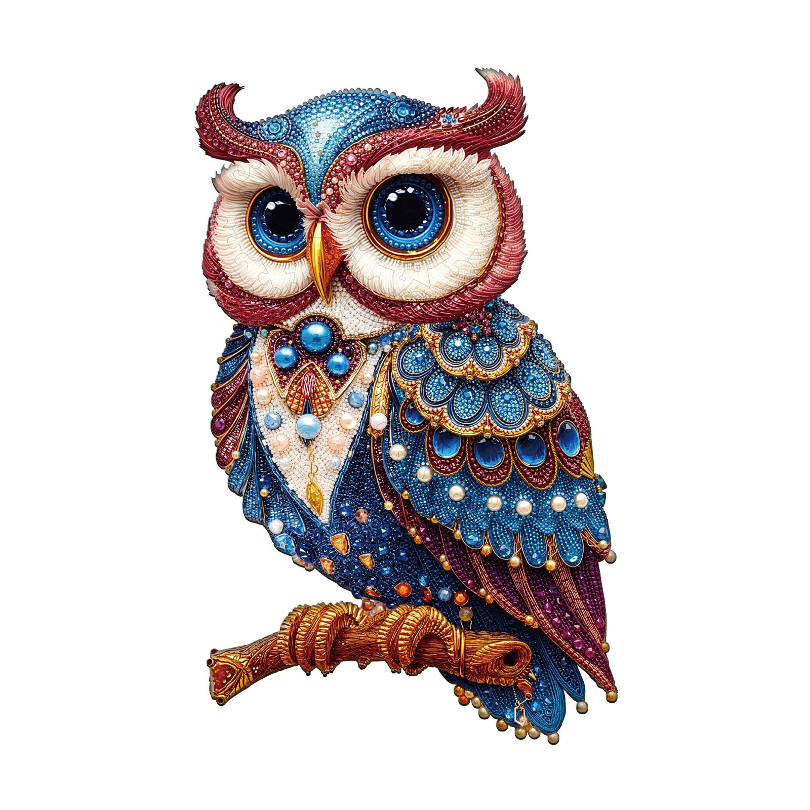 Gem Owl Wooden Jigsaw Puzzle