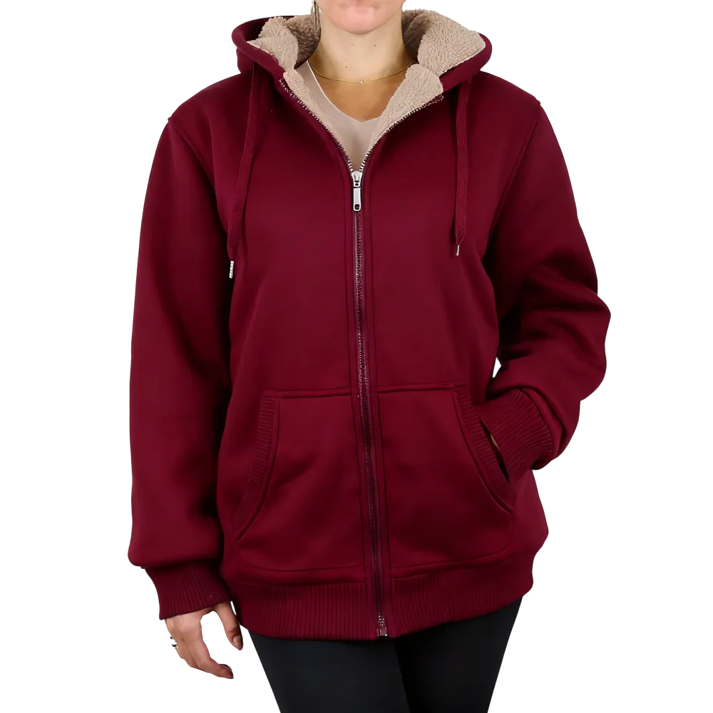 Women's Regular Fit Heavyweight Sherpa Fleece Lined Hoodies