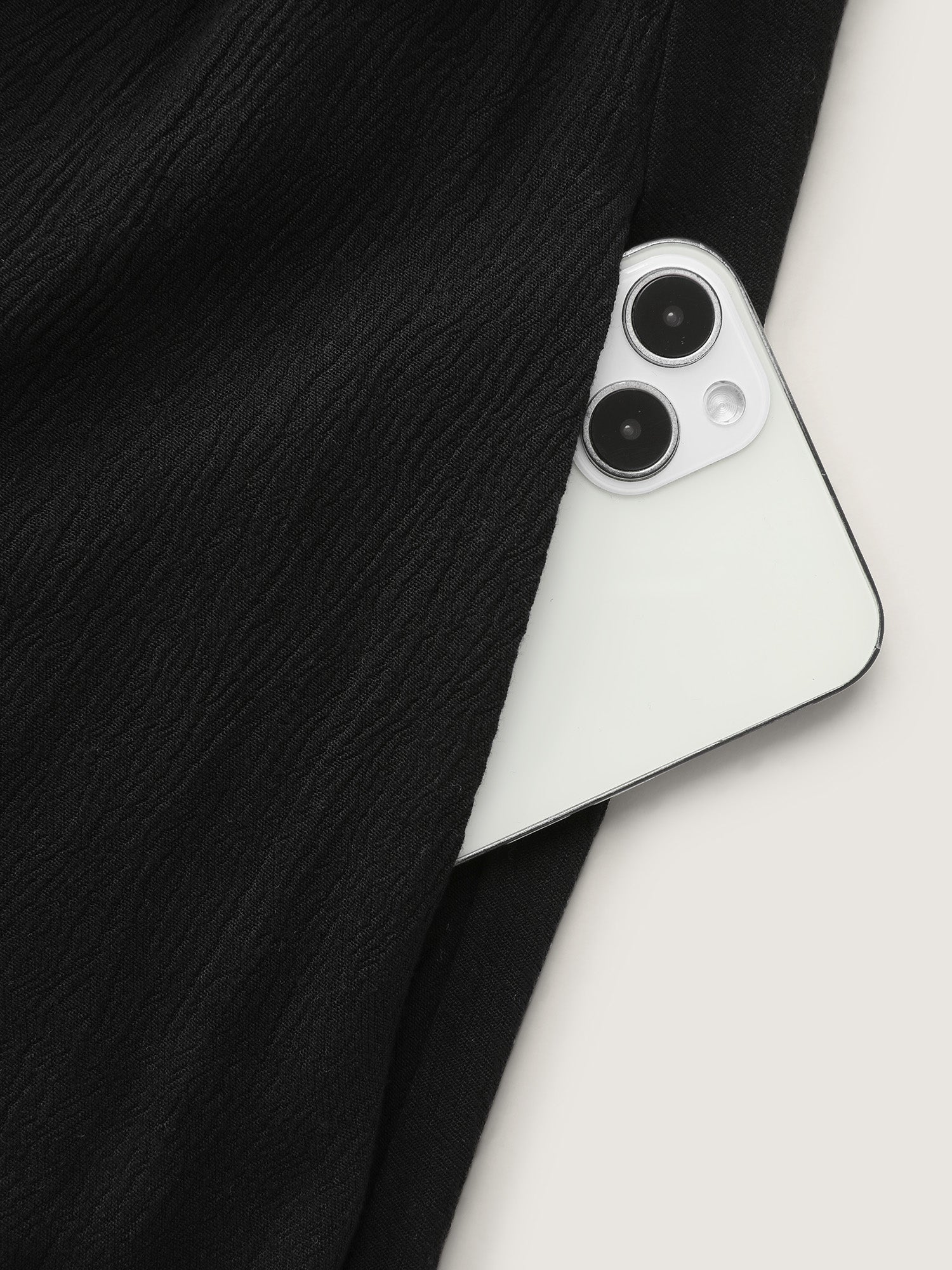 Crepe Shirred Ruffled Sleeve Mini Dress