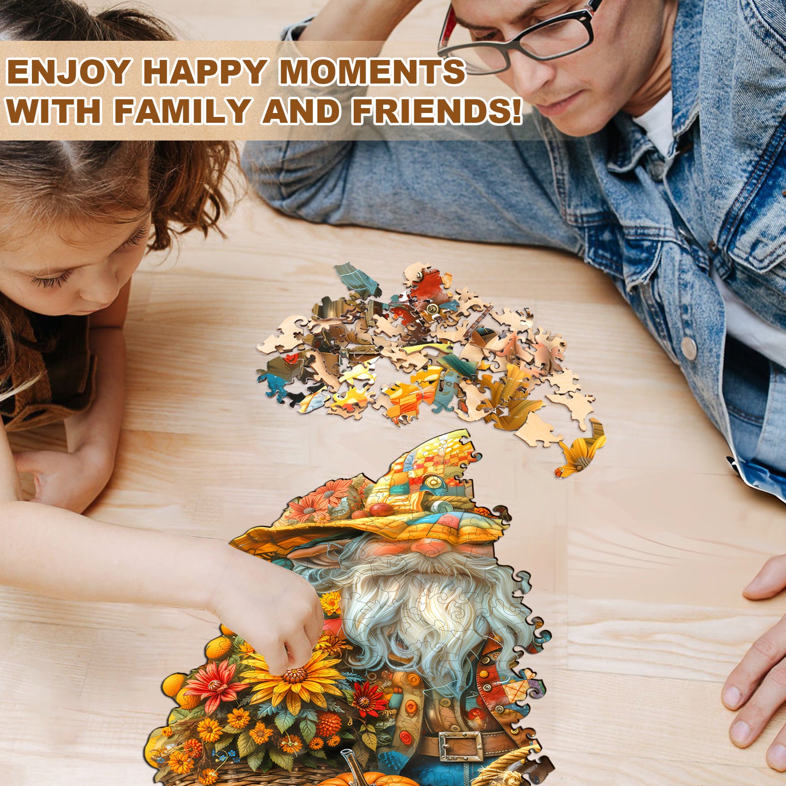 Golden Gnome Wooden Jigsaw Puzzle