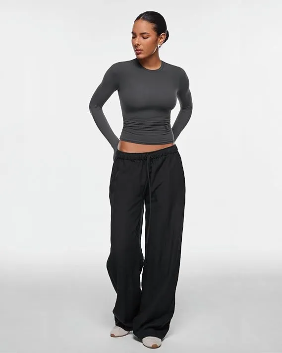 Inbarely Soft Single-Layer Basic Long Sleeve Shirts