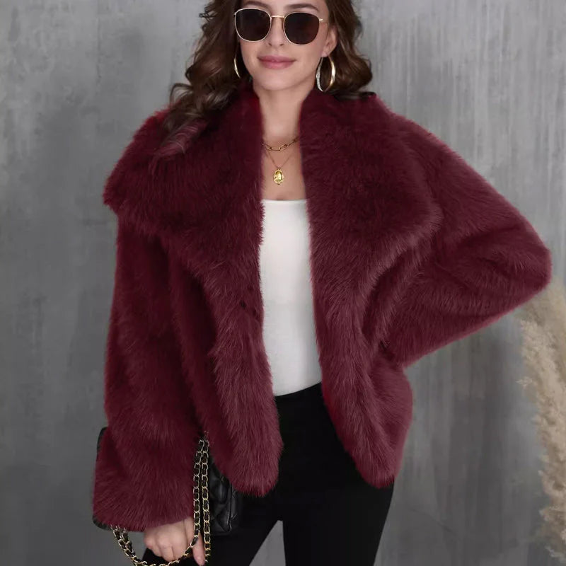 Winter pre-sale for women's fur coat, plush lining, soft collar