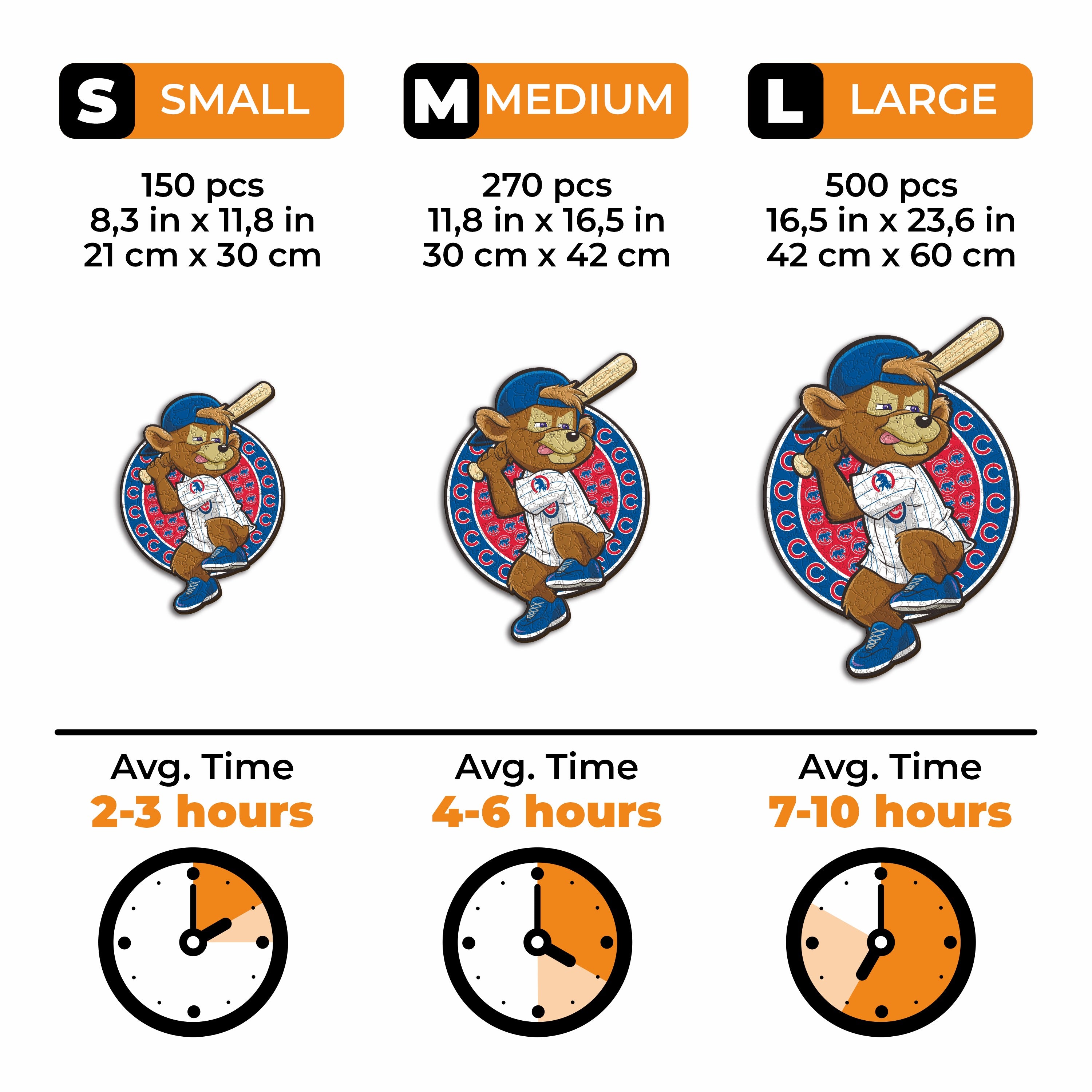 Chicago Cubs™ Mascot - Wooden Puzzle