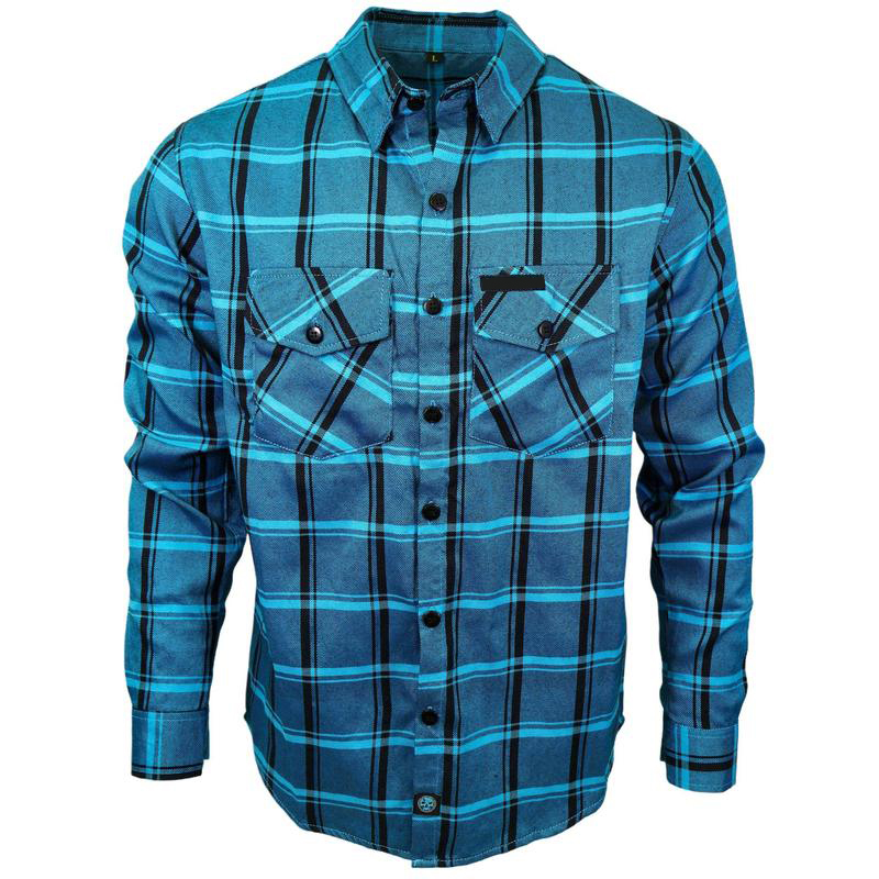 🔥 Men’s Patriot Red, White & Blue Flannel Shirt — Hidden Snap Collar