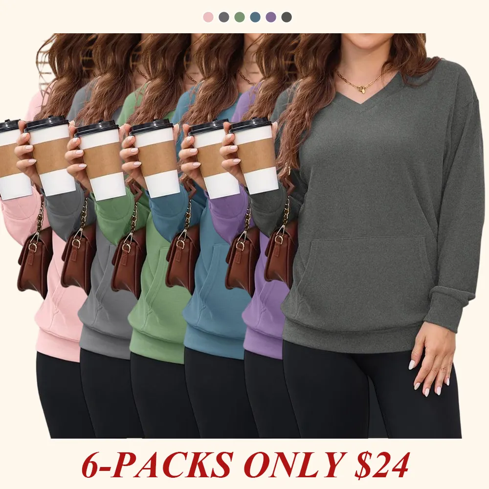 Women's Hoodless V-neck Sweatshirt