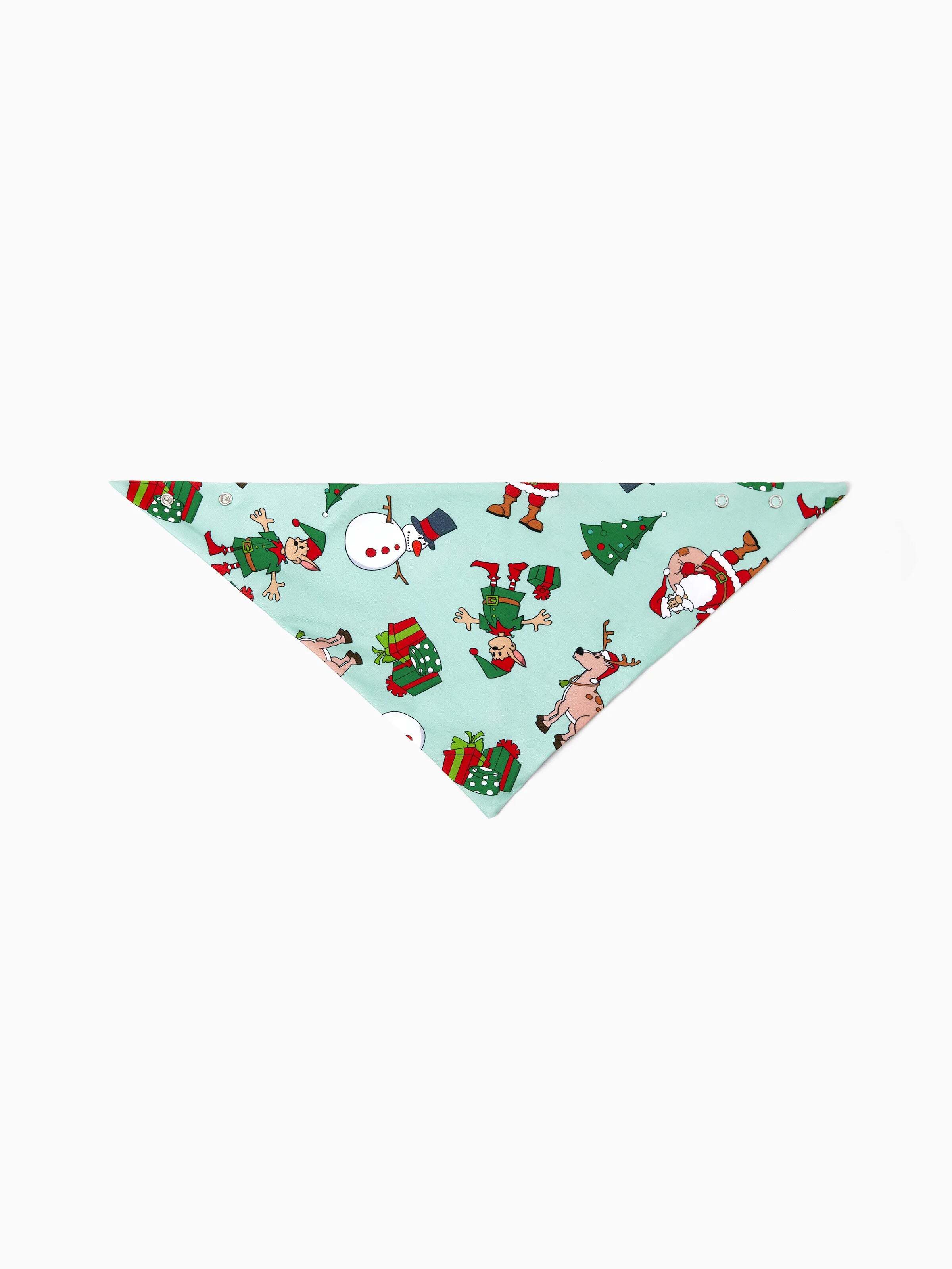 Christmas Matching Family Pajamas Set Reindeer Christmas-themed Print PJS with Christmas Socks Pale Green