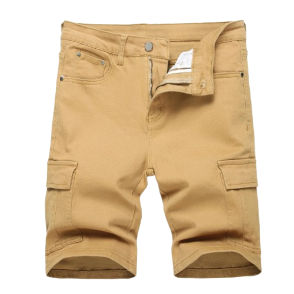 Men's Slim Fit Stretch Denim Shorts Ripped Skinny Jean Shorts for