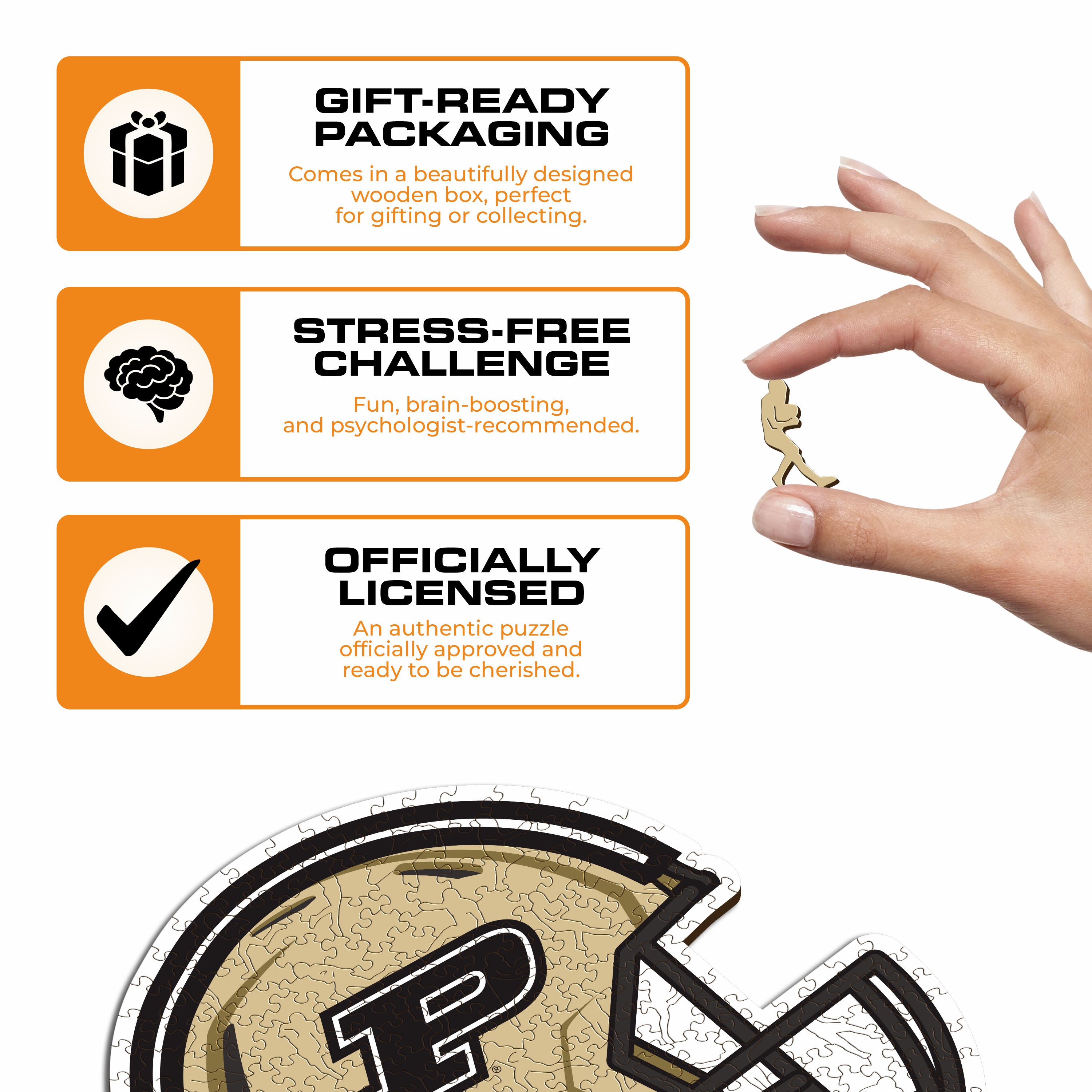 Purdue University Helmet - Wooden Puzzle