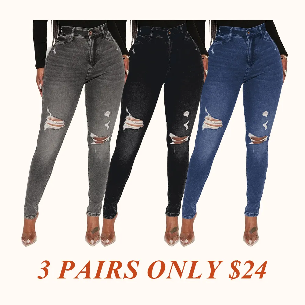 High Stretch Skinny Jeans - Black Wash