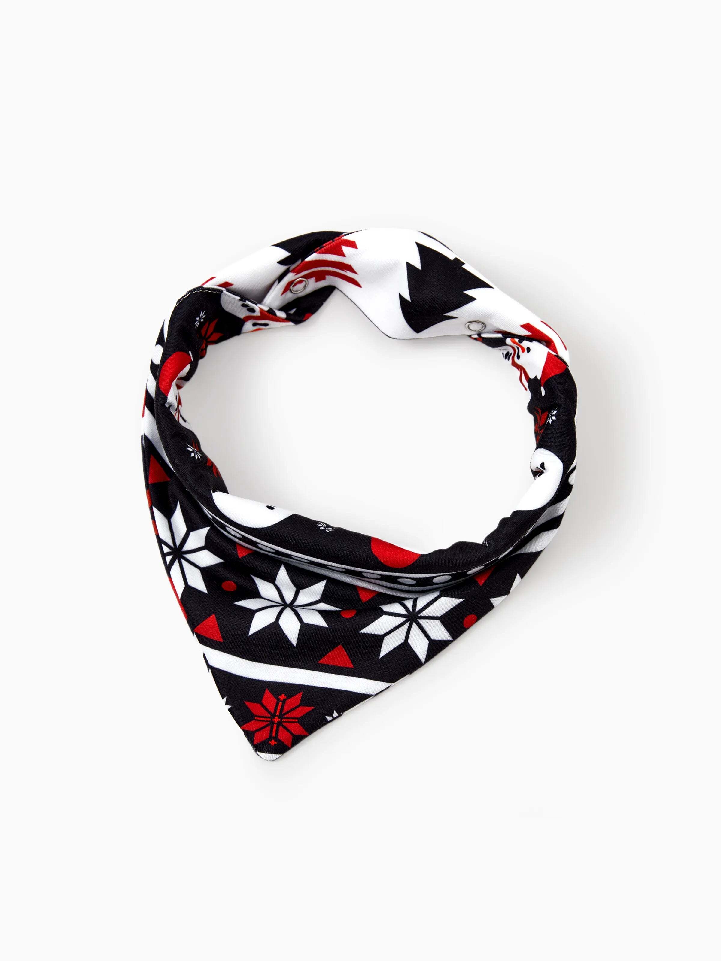 Christmas Matching Family Pajamas Set Snowman and Christmas Tree Print Black PJS with Christmas Socks Black