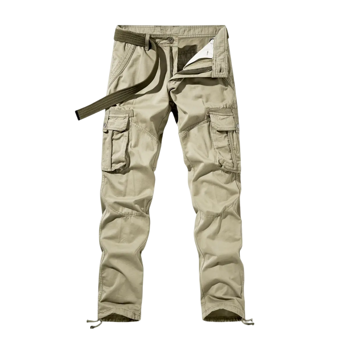 Workwear pants for spring and autumn, men's fashion trend pants, men's multi-pocket casual long pants