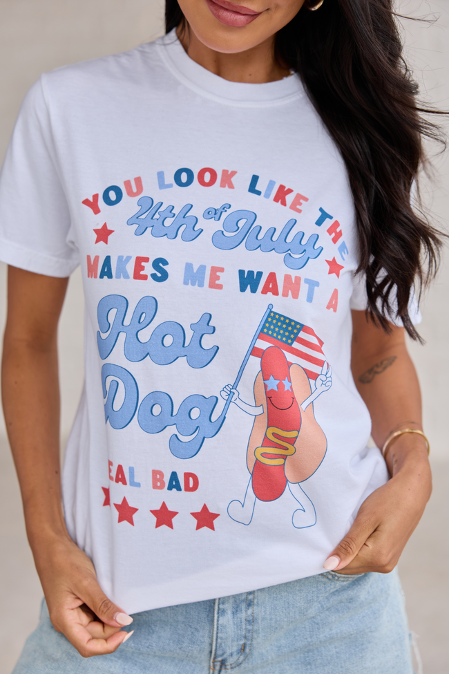 I Look Like the 4th Of July White Graphic Tee