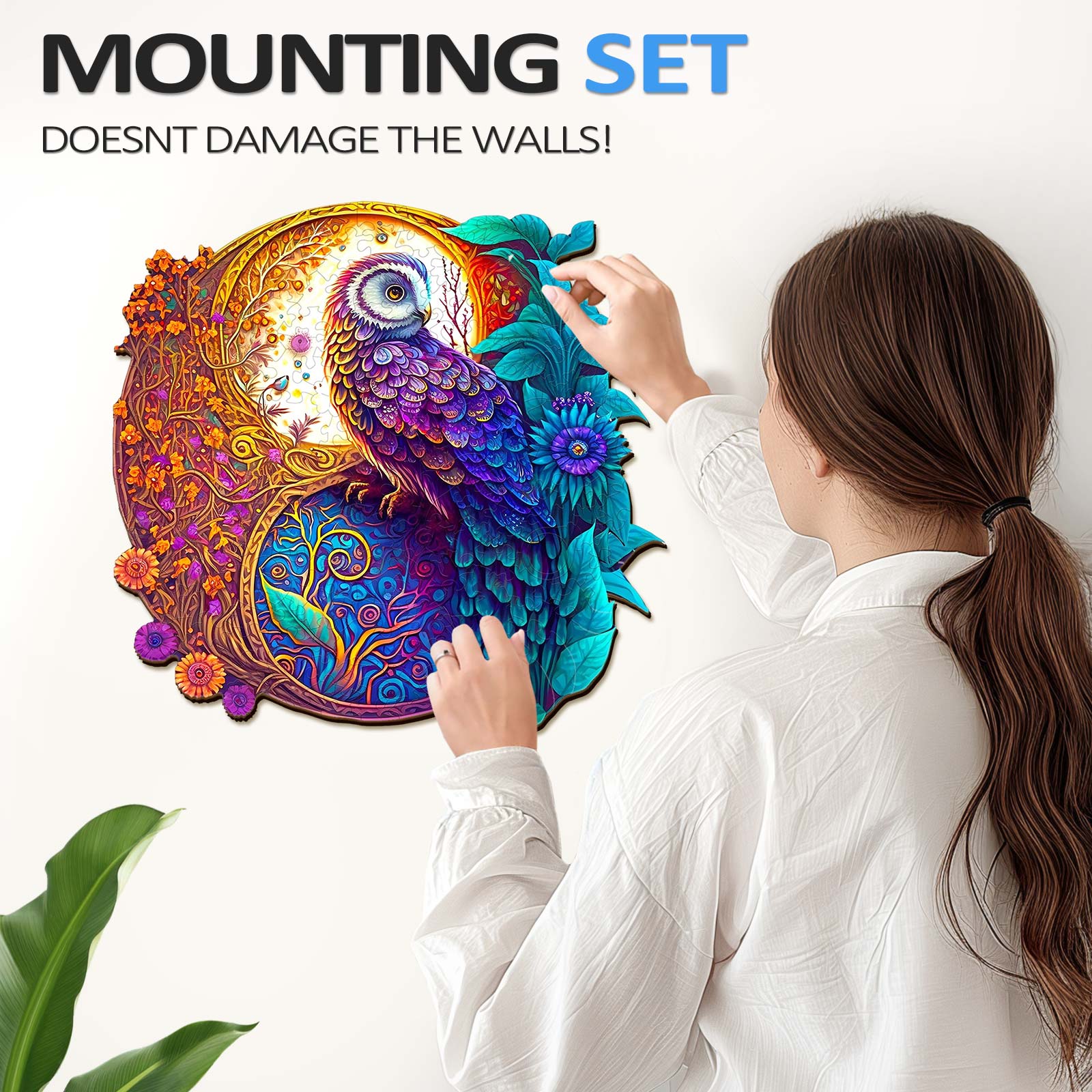 Yin Yang Owl 1 Wooden Jigsaw Puzzle