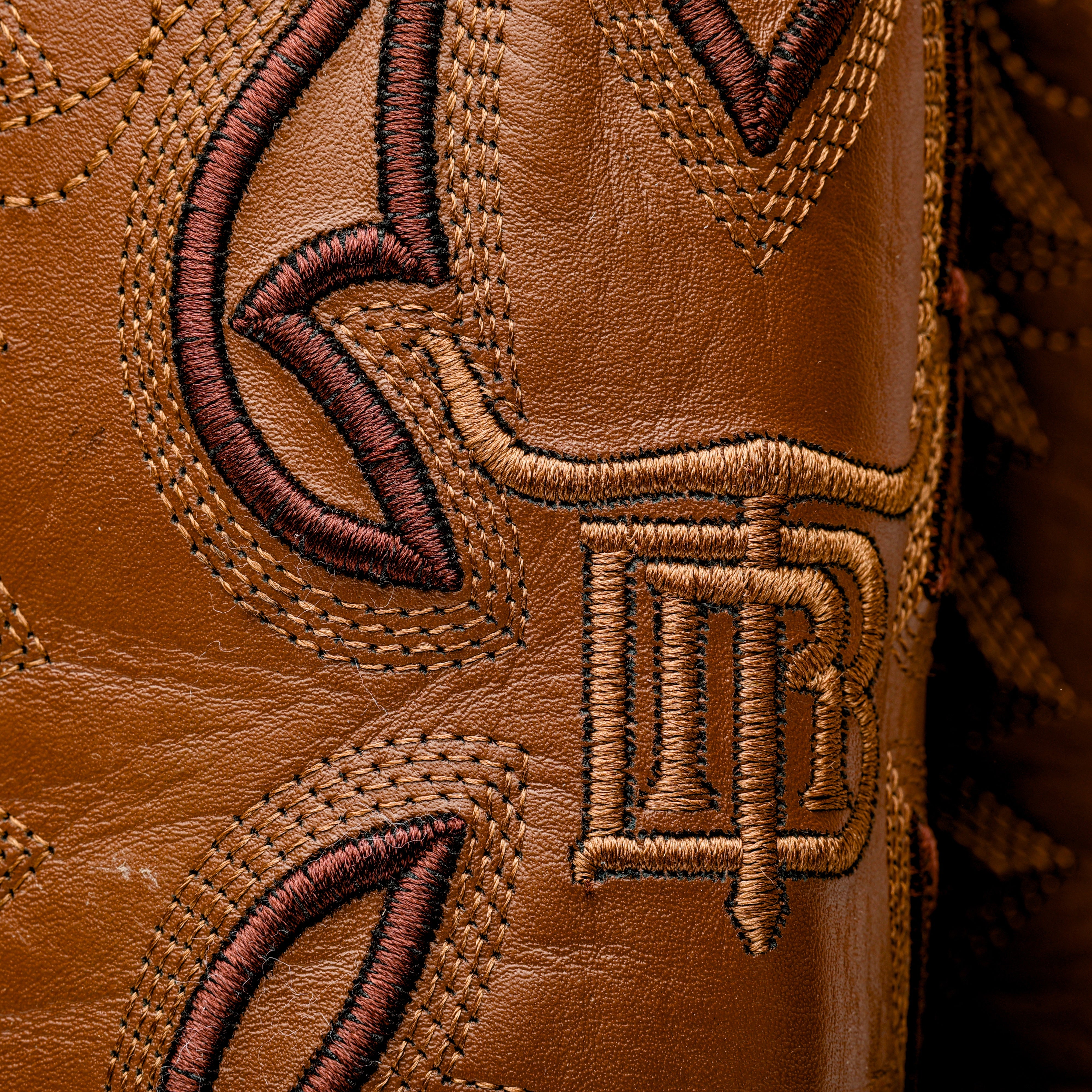 Brown Ostrich Leather Boots - Square Toe