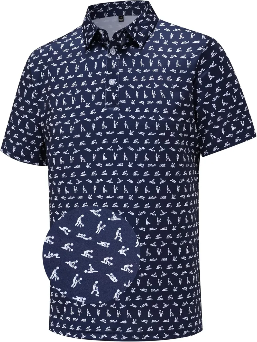 🔥Last Day 49% OFF Mens Golf Polo Shirts Short Sleeve Moisture Wicking Dry Fit Performance Casual Funny Golf Polo Shirts for Men