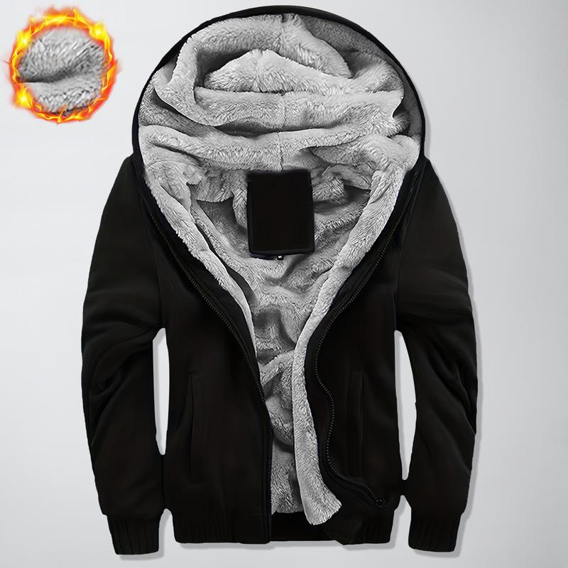 Men’s Thick Fleece Lined Hoodie Jacket