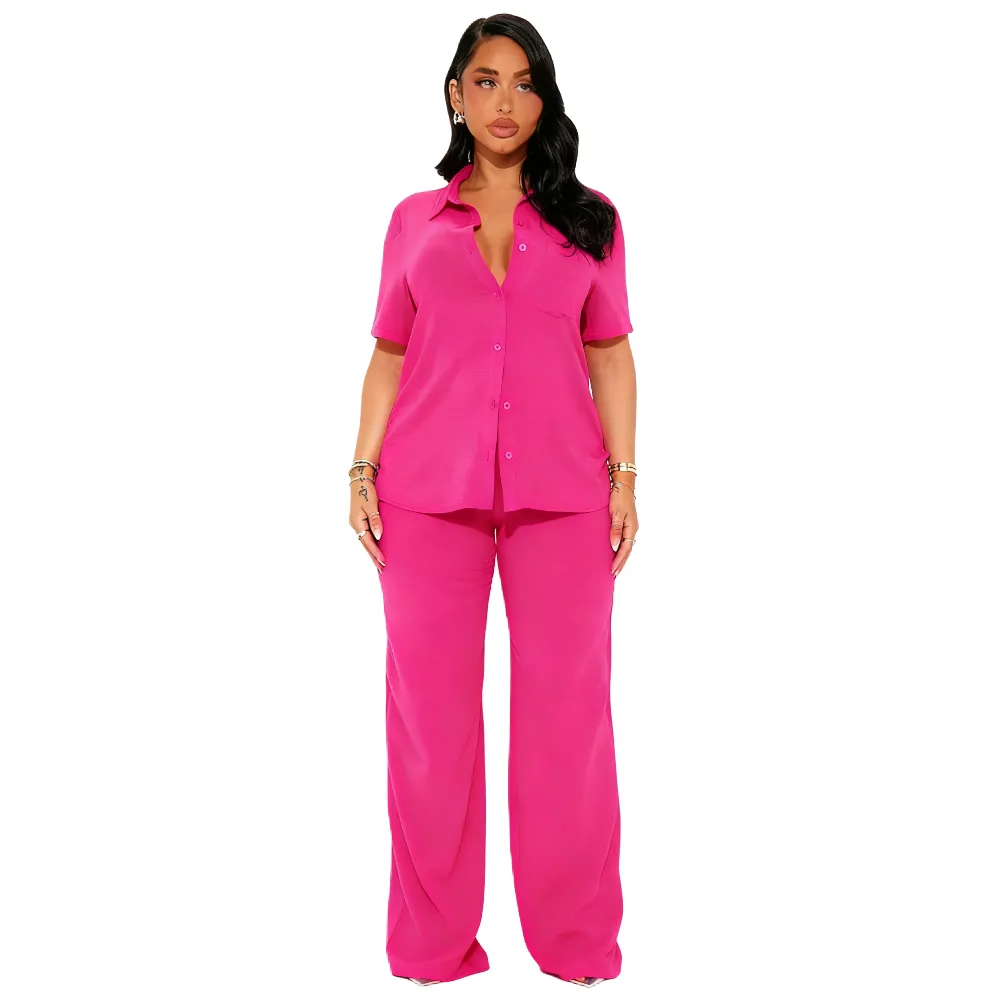 Women's Short Sleeve Pant Set