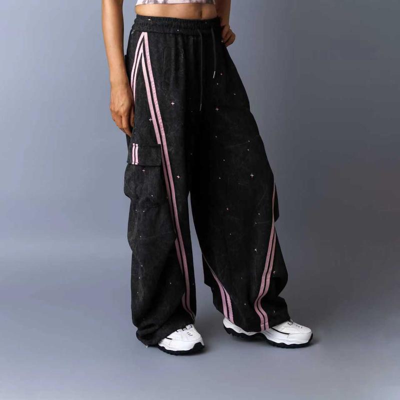 Women’s Loose Fit Wide-Leg Street Cargo Pants