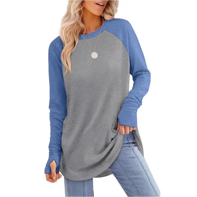 Womens Tunic Tops to Wear with Leggings Long Sleeve Thumb Hole Shirts