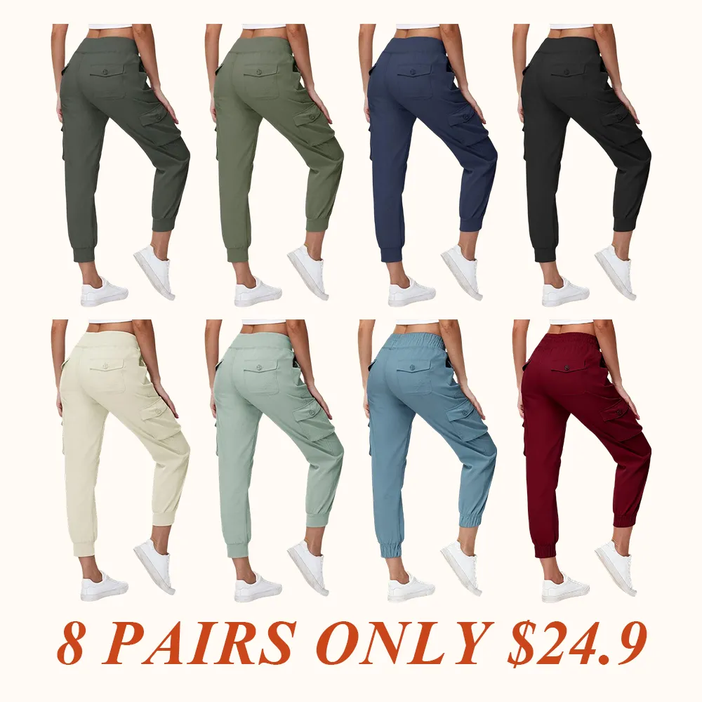 Women's Cargo Pants Casual Lightweight Hiking Outdoor Pants Quick Dry Travel Sweatpants Joggers