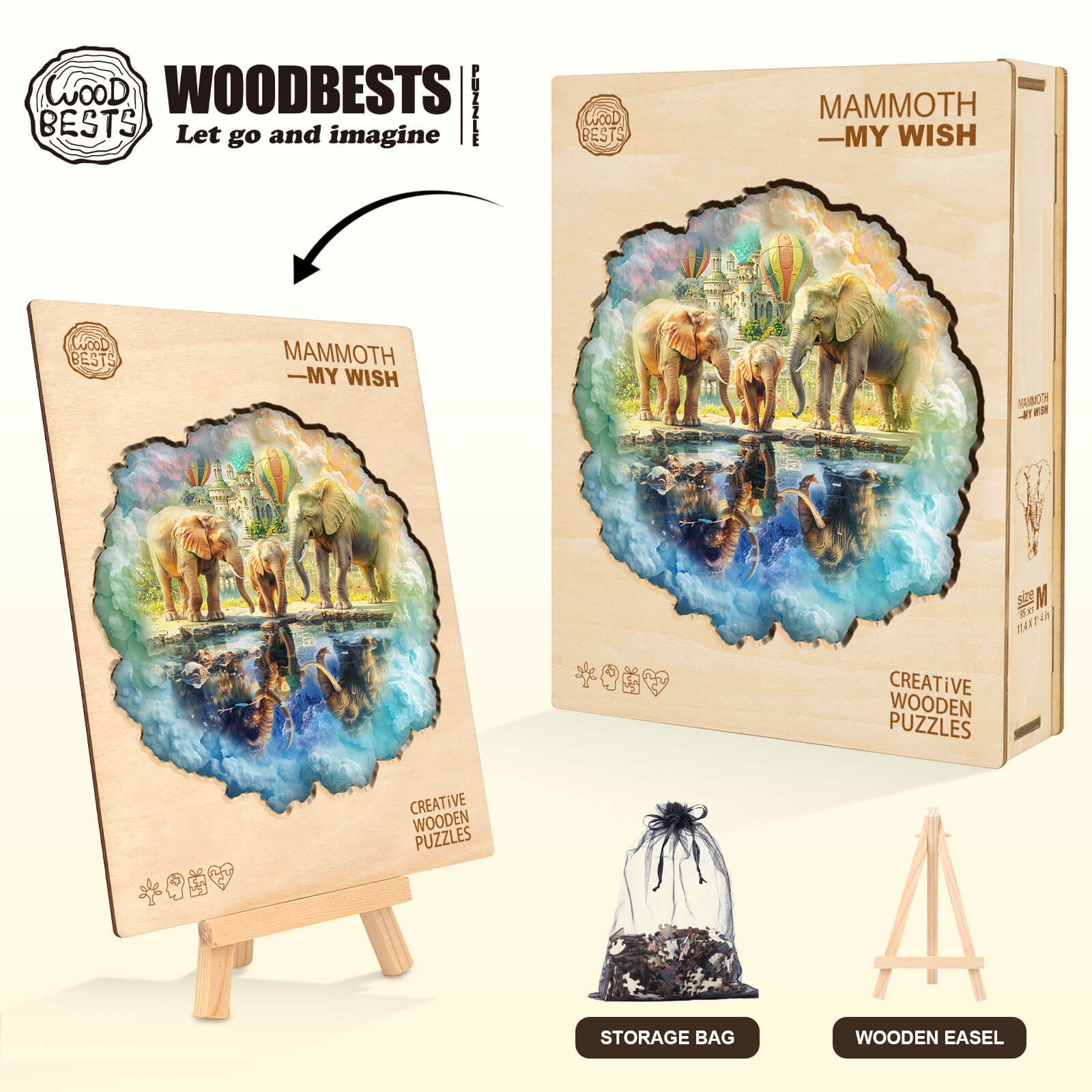 Mammoth—My wish Wooden Jigsaw Puzzle